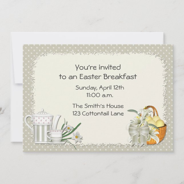 Invitación verde de sabio de Pascua (Anverso)