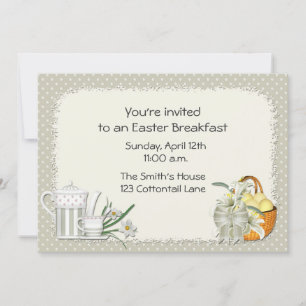 Invitación verde de sabio de Pascua