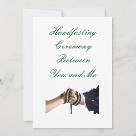 Invitación Verde de Unión de Manos