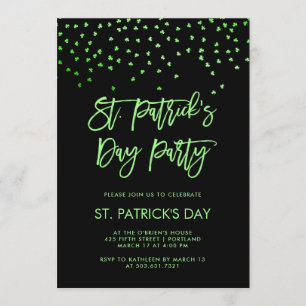 Invitación Verde del fiesta el   del día del St Patricks y