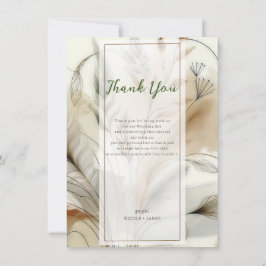 Invitación Verde Delicado Moderno Botánico Boho Gracias