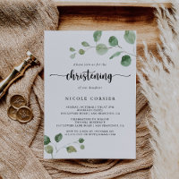 Verde Delight Eucalyptus Calligraphy Christening