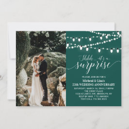 Invitación Verde Esmeralda 20 Aniversario de Boda Foto