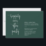 Invitación Verde Esmeralda Feliz Desde La Foto De Código QR<br><div class="desc">Esta invitación a la fiesta de bienvenida de los bodas a distancia incluye caligrafía elegante y una tipografía simple de sans serif sobre un fondo verde esmeralda y con una foto y código QR para un limpio aspecto minimalista y moderno, lo que es una hermosa manera de informar a tu...</div>