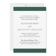 Verde Esmeralda Mínimo Moderno Todo En Un Boda