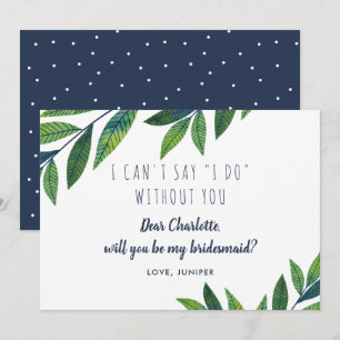 Invitación Verde Esmeralda - Sé Mi Dama de Honor