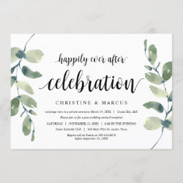 Invitación Verde Eucalipto, Negro, Huida de Novios