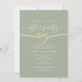 Invitación Verde Menta para un Feliz Para Siempre