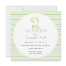 Invitación verde neutral del ı de Baby Shower del