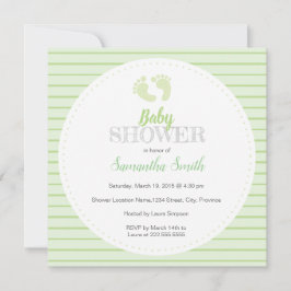 Invitación verde neutral del ı de Baby Shower del