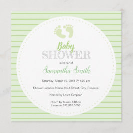 Invitación verde neutral del ı de Baby Shower del