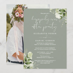 Invitación Verde para Siempre Bodorrio a Escondidas Foto