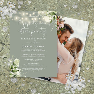 Invitación Verde para Siempre Bodorrio a Escondidas Foto