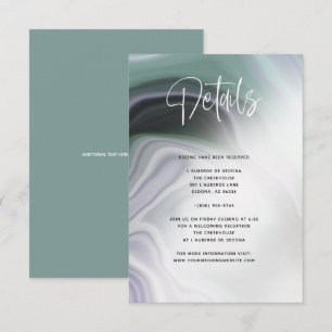 Invitación Verde Sage Polvoriento Lila con Detalle