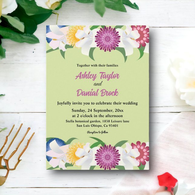 Invitación Verde salvia | Boho de verano | Elegante Boda flor (Subido por el creador)