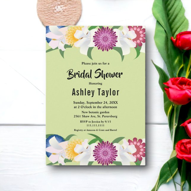 Invitación Verde salvia | Verano | Elegante Ducha De Novias F (Subido por el creador)