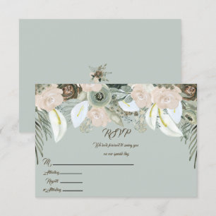 Invitación Verde Salvia y Crema de Vainilla SVP