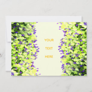 Invitación Verde se Encuentra con Púrpura, Felicidad Florece