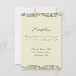 Invitación Verde Suave Vintage William Morris Honeysuckle