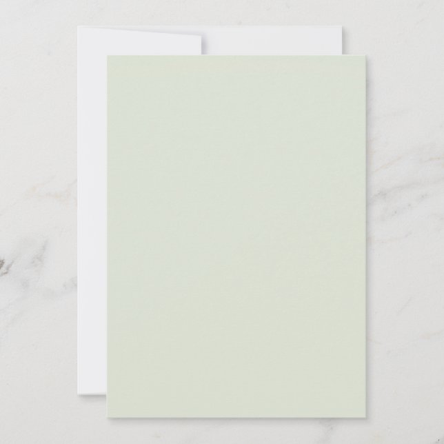 Invitación Verde Susurro Color Sólido (Anverso)