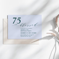 Verde Teal & Azul | 75 Años Amados Cumpleaños 75