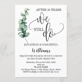 Invitación Verde todavía hacemos Aniversario de bodas
