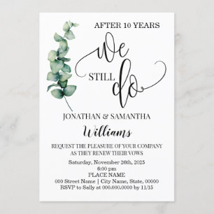 Invitación Verde todavía hacemos Aniversario de bodas