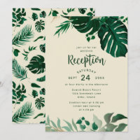 Verde tropical con recepción de bodas de filia de 