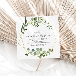 Invitación Verde tropical deja a Boda de Plaza España