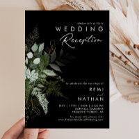 Verde y Hoja de Oro | Recepción de Boda Negra