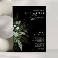 Verde y negro de hoja de oro | Lingerie Shower