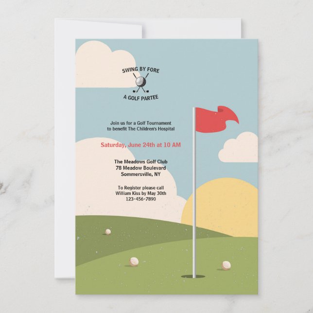 Invitación Verdes de Golf (Anverso)