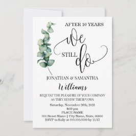 Invitación Verdor Aún lo hacemos Aniversario de bodas