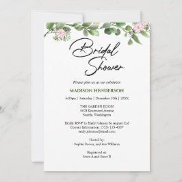 Invitación Verdor Boda elegante y floral ducha de novia