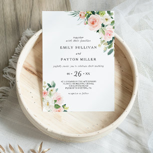 Invitación Verdor Boda floral elegante