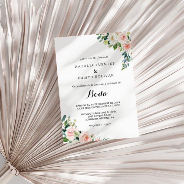 Invitación Verdor Boda floral elegante (Subido por el creador)