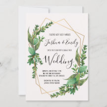 Verdor Boda geométrico florístico botánico