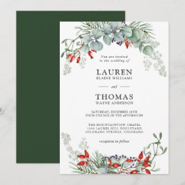 Invitación Verdor botánico de vacaciones y Boda de Berries