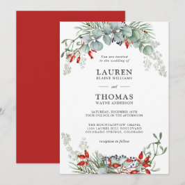Invitación Verdor botánico de vacaciones y Boda de Berries