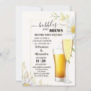 Invitación Verdor Burbujas y breves Ducha de parejas