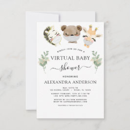 Invitación Verdor de Eucalyptus de Baby Shower Woodland Virtu