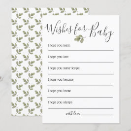 Invitación Verdor Deseos De Baby Shower Para El Bebé