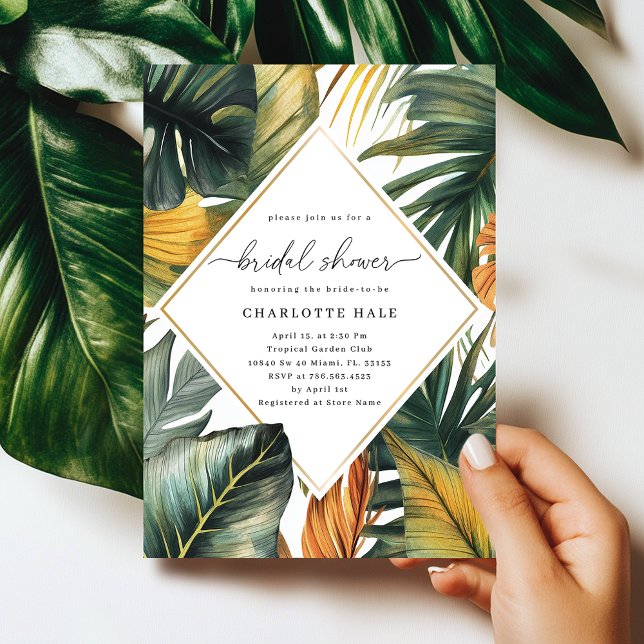 Invitación Verdor Ducha tropical de novias (Subido por el creador)