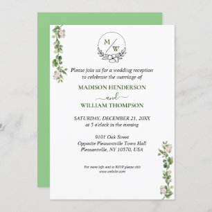 Invitación Verdor Elegante y Floral Acogida de Bodas