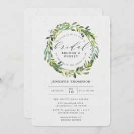Invitación Verdor Eucalyptus Foliage Wreath Bridal Shower