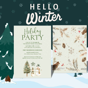 Invitación Verdor feriado de invierno