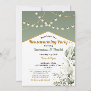 Invitación Verdor Fiesta de las luces verdes de primavera de