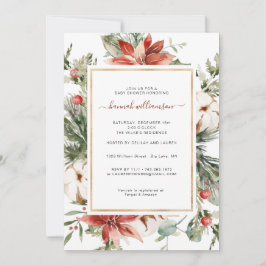 Invitación Verdor floral de invierno | NAVIDADES BABY SHOWER