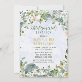 Invitación Verdor Flores salvajes azul turquesa Bridesmaids A