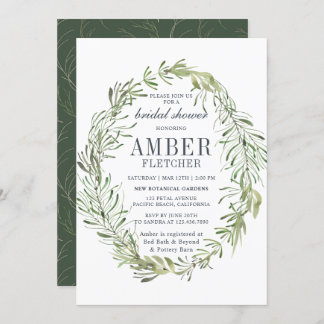 Invitación Verdor Foliage Leafy Bridal Shower
